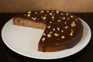 Pastel de chocolate y platano SIN AZÚCAR